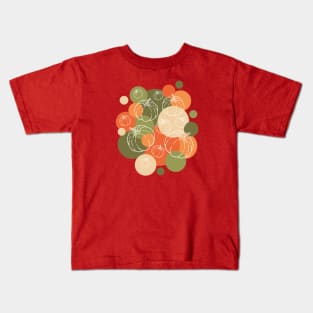 Pumpkin Whimsy: Autumn Circlet Delight | Red Kids T-Shirt